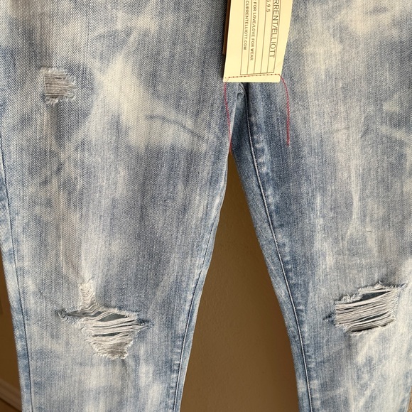 Current/Elliott Acid Washed Distressed Skinny Jeans - Picture 7 of 10